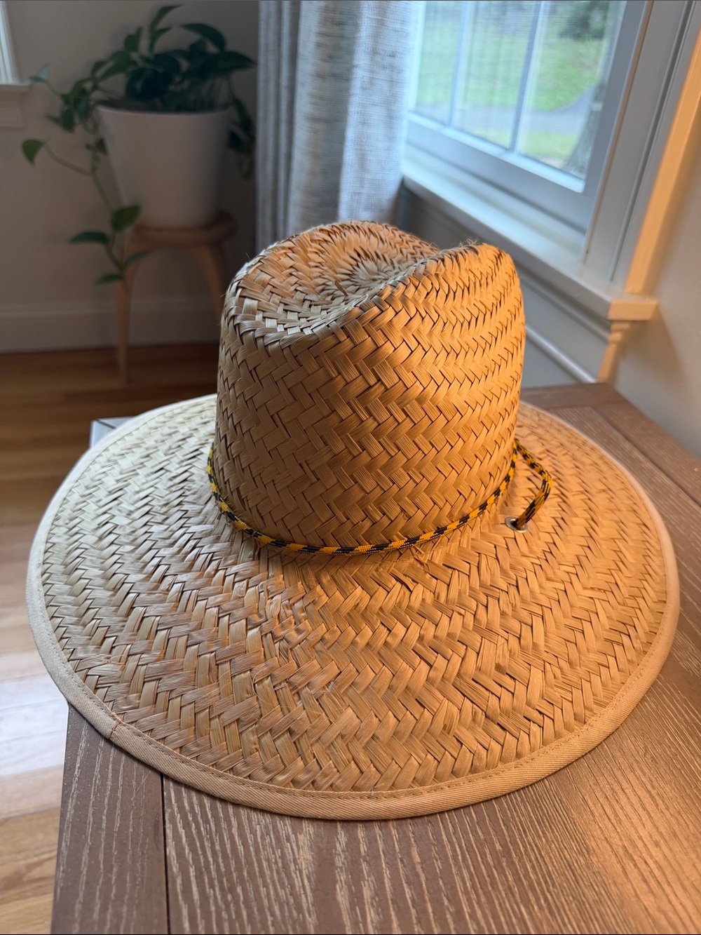 Rag & Bone Wide Brim Straw Sun Hat with Chin Cord | Size - M
